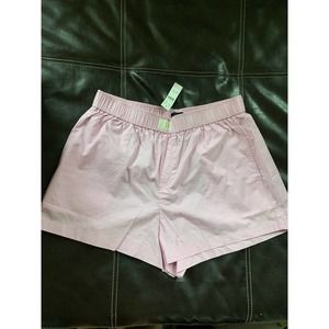 J CREW end on end cotton boxer shorts womens pajama sz M